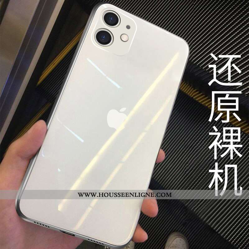 Housse iPhone 12 Protection Verre Coque Tout Compris Téléphone Portable Amoureux Incassable Blanche