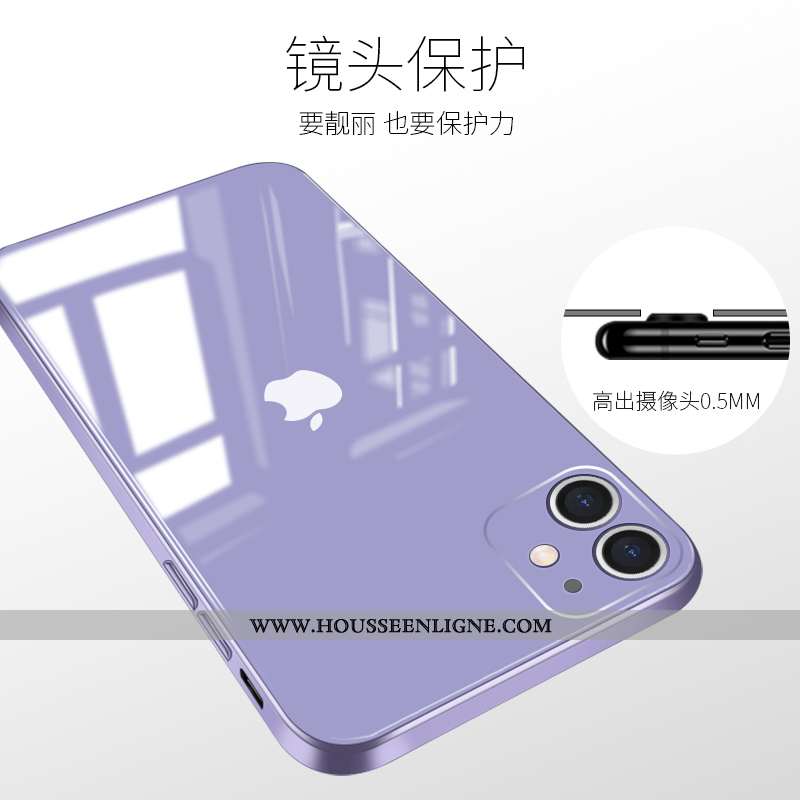 Housse iPhone 12 Protection Verre Coque Tout Compris Téléphone Portable Amoureux Incassable Blanche