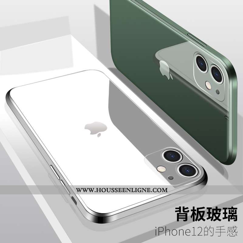 Housse iPhone 12 Protection Verre Coque Tout Compris Téléphone Portable Amoureux Incassable Blanche
