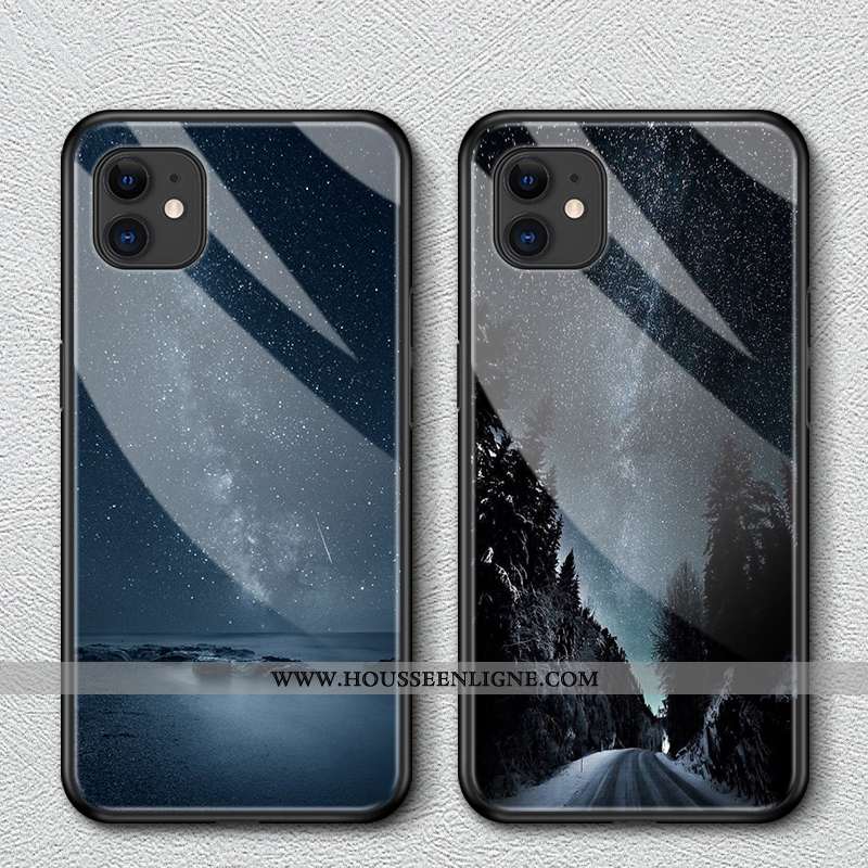 Housse iPhone 12 Silicone Protection Coque Rat Incassable Téléphone Portable Tendance Noir