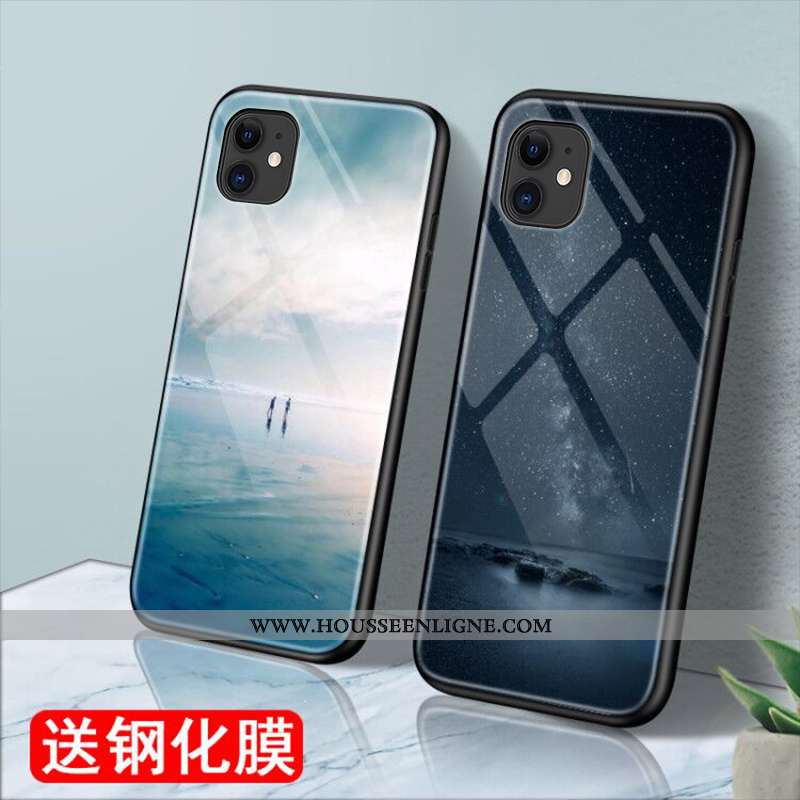 Housse iPhone 12 Silicone Protection Coque Rat Incassable Téléphone Portable Tendance Noir