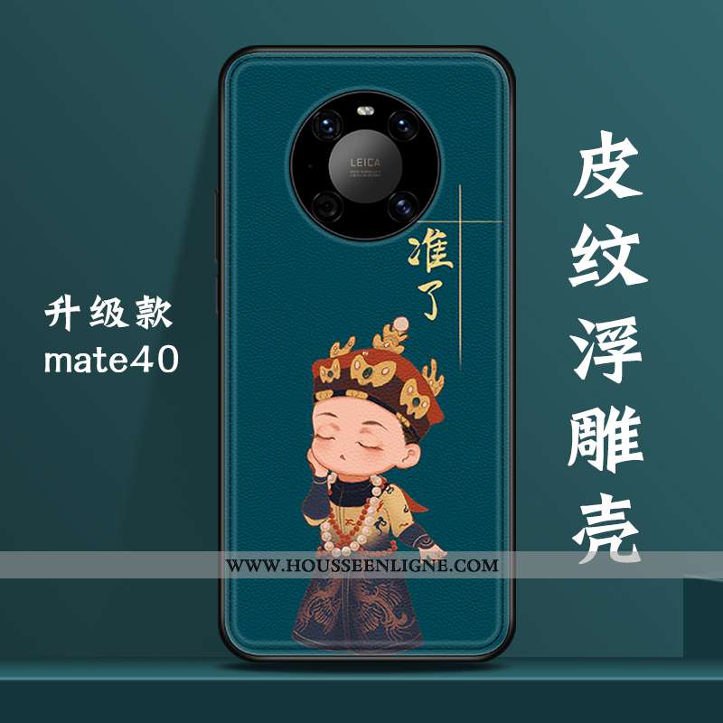 Étui Huawei Mate 40 Créatif Original Style Chinois Coque Nouveau Tendance Tout Compris Verte