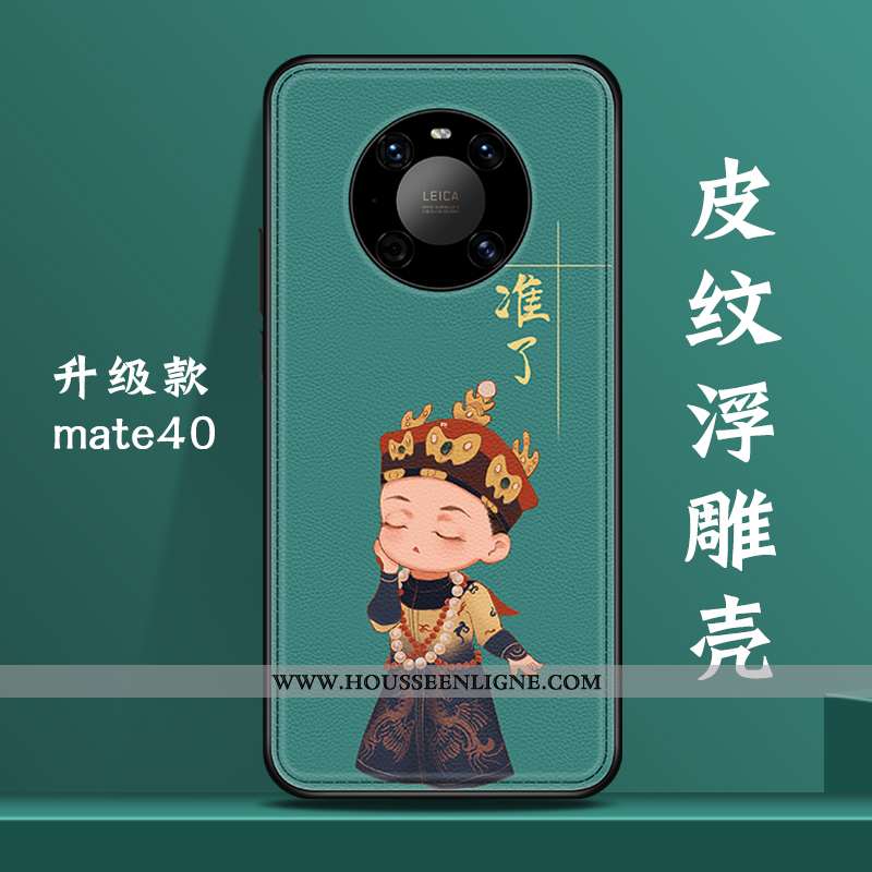 Étui Huawei Mate 40 Créatif Original Style Chinois Coque Nouveau Tendance Tout Compris Verte