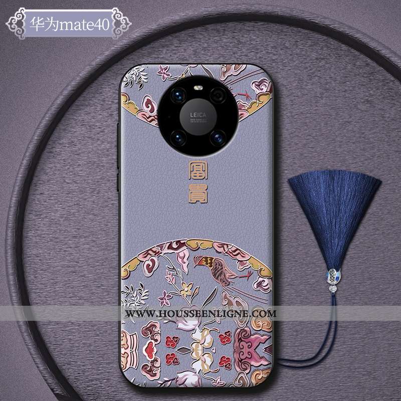 Étui Huawei Mate 40 Créatif Ultra Silicone Tout Compris Luxe Tendance Incassable Violet
