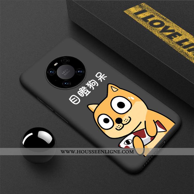 Étui Huawei Mate 40 Délavé En Daim Silicone Incassable Coque Noir Luxe