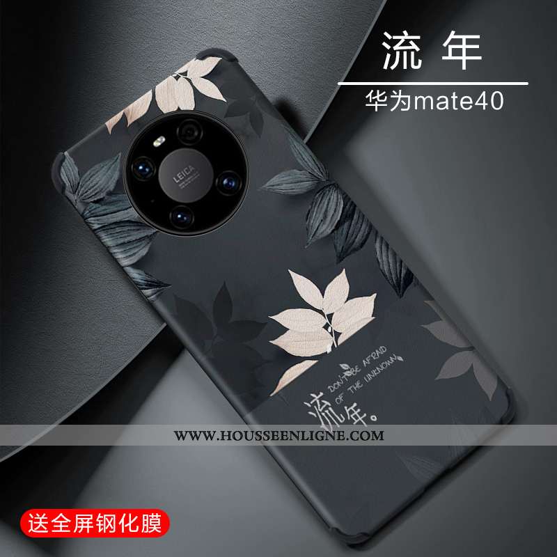 Étui Huawei Mate 40 Personnalité Créatif Délavé En Daim Tendance Protection Téléphone Portable Bleu