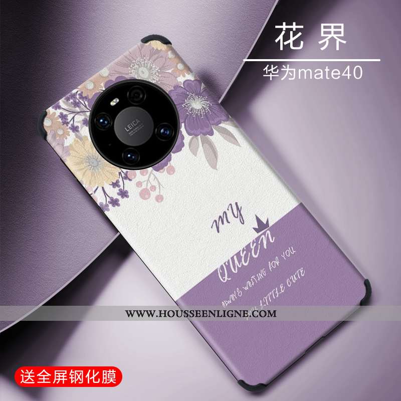 Étui Huawei Mate 40 Personnalité Créatif Délavé En Daim Tendance Protection Téléphone Portable Bleu