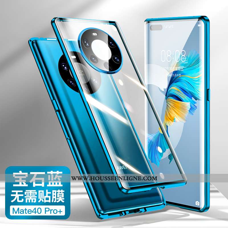 Étui Huawei Mate 40 Pro+ Créatif Tendance Tout Compris Net Rouge Protection Magnétisme Violet