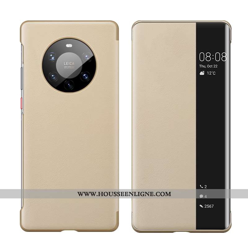 Étui Huawei Mate 40 Pro+ Cuir Protection Incassable Dormance Téléphone Portable Windows Rose