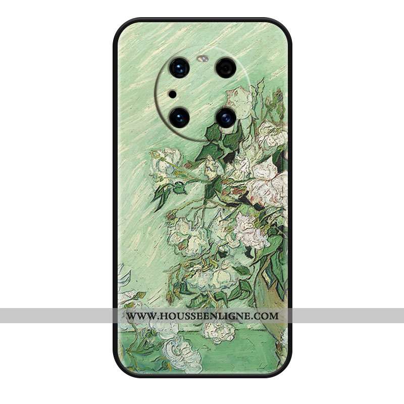 Étui Huawei Mate 40 Pro Fluide Doux Silicone Protection Blanc Luxe Coque Haute Verte