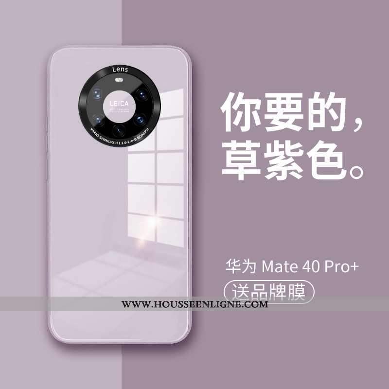 Étui Huawei Mate 40 Pro+ Verre Tendance Téléphone Portable Nouveau Coque Bleu Silicone