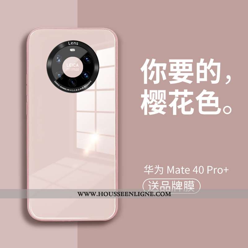 Étui Huawei Mate 40 Pro+ Verre Tendance Téléphone Portable Nouveau Coque Bleu Silicone