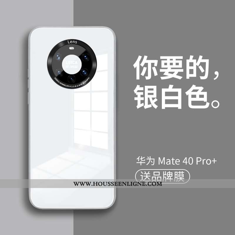 Étui Huawei Mate 40 Pro+ Verre Tendance Téléphone Portable Nouveau Coque Bleu Silicone