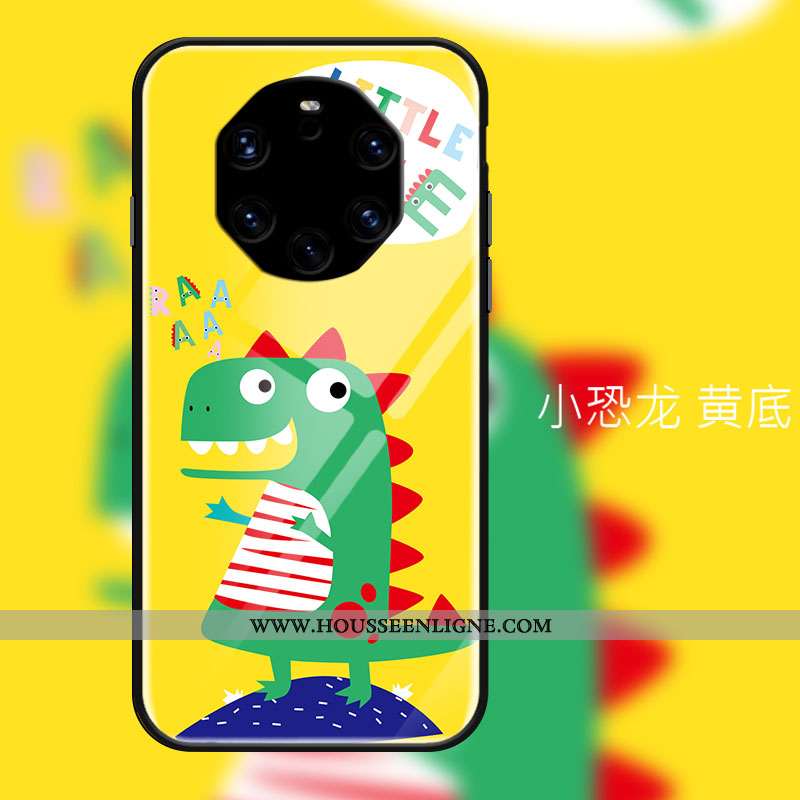 Étui Huawei Mate 40 Rs Protection Verre Petit Difficile Dessin Animé Tendance Coque Jaune