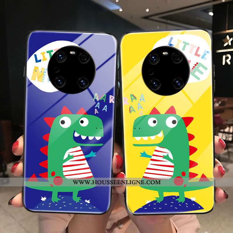 Étui Huawei Mate 40 Rs Protection Verre Petit Difficile Dessin Animé Tendance Coque Jaune