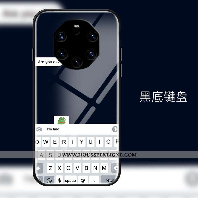 Étui Huawei Mate 40 Rs Tendance Mode Simple Téléphone Portable Tout Compris Verre Noir