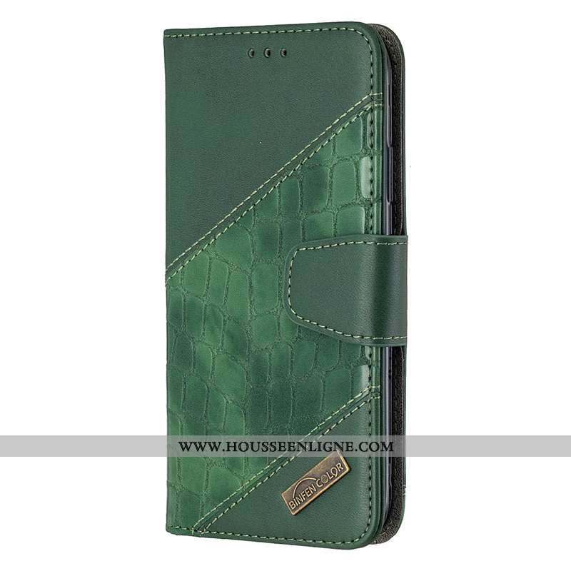 Étui Xiaomi Redmi 9 Protection Portefeuille Vert Coque Housse Cuir Verte