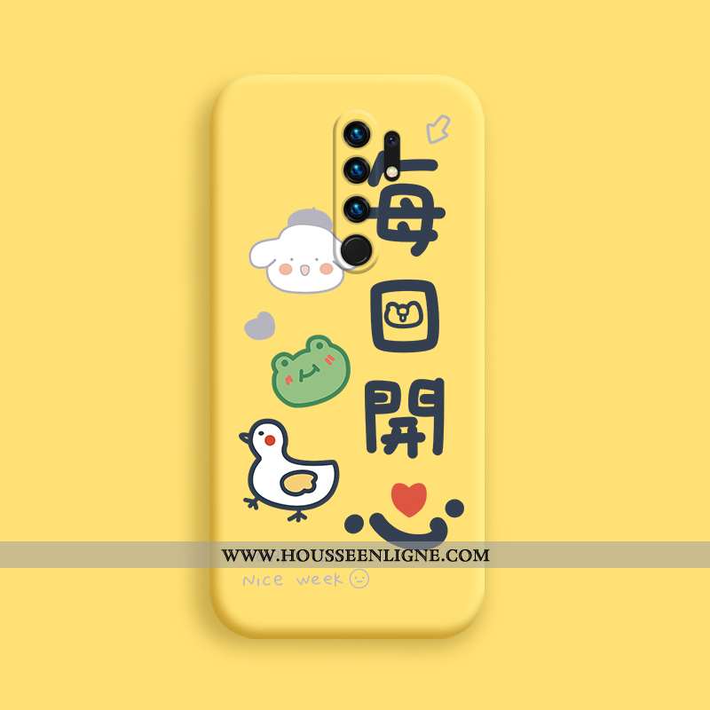 Étui Xiaomi Redmi 9 Ultra Tendance Fluide Doux Silicone Jaune Téléphone Portable Légère