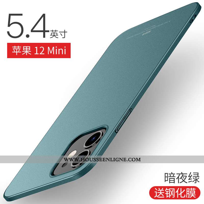 Étui iPhone 12 Mini Délavé En Daim Ultra Nouveau Coque Téléphone Portable Gris