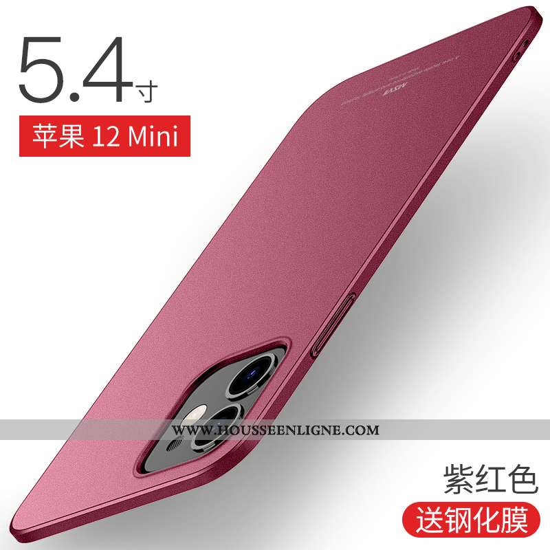 Étui iPhone 12 Mini Délavé En Daim Ultra Nouveau Coque Téléphone Portable Gris