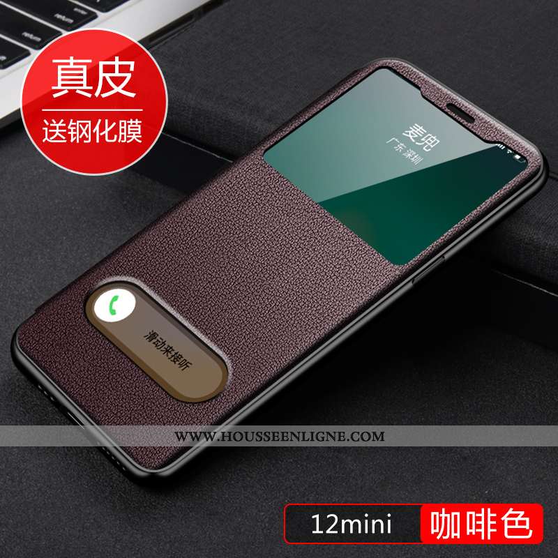Étui iPhone 12 Mini Légère Cuir Rouge Nouveau Incassable Housse Coque
