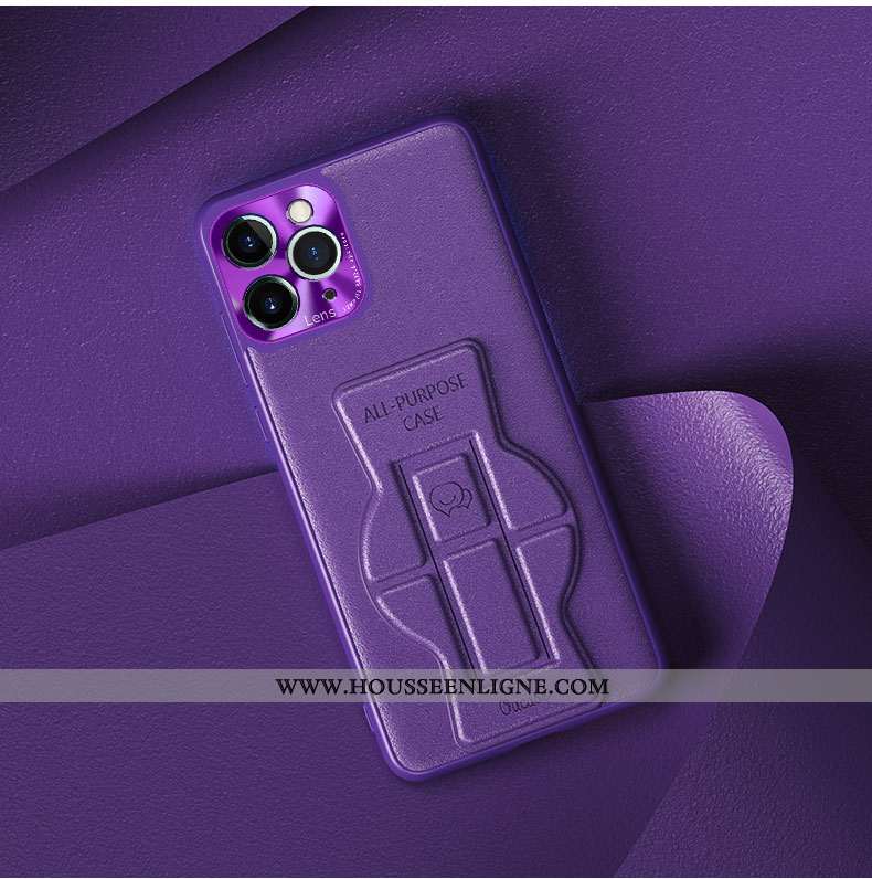 Étui iPhone 12 Pro Cuir Silicone Téléphone Portable Protection Simple Couleur Unie Incassable Rose