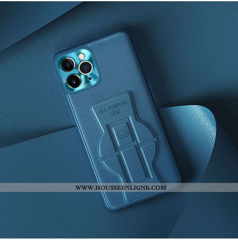 Étui iPhone 12 Pro Cuir Silicone Téléphone Portable Protection Simple Couleur Unie Incassable Rose