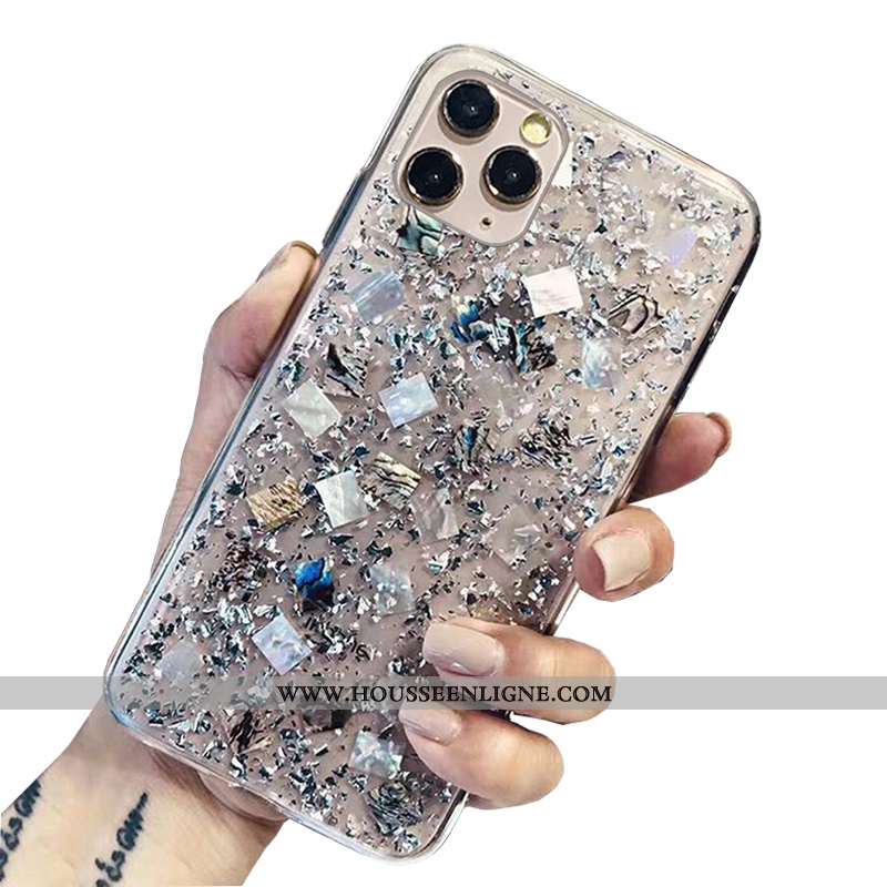 Étui iPhone 12 Pro Max Tendance Silicone Quicksand Argent Incassable Mini Créatif