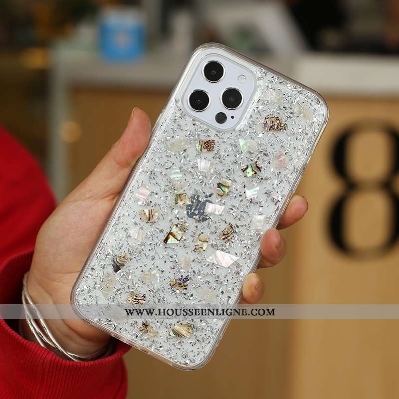 Étui iPhone 12 Pro Max Tendance Silicone Quicksand Argent Incassable Mini Créatif