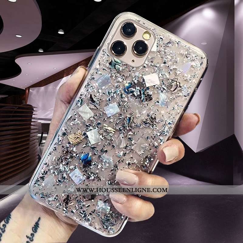 Étui iPhone 12 Pro Max Tendance Silicone Quicksand Argent Incassable Mini Créatif