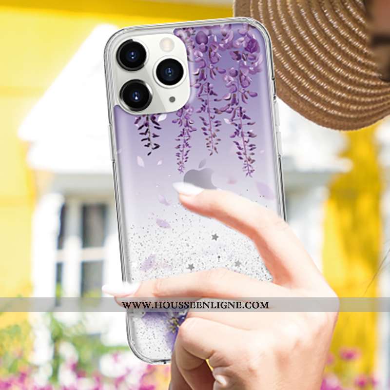 Étui iPhone 12 Pro Max Tendance Silicone Quicksand Argent Incassable Mini Créatif