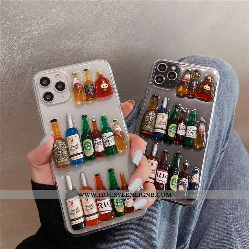 Étui iPhone 12 Pro Max Ultra Tendance Incassable Coque Créatif Net Rouge Blanche
