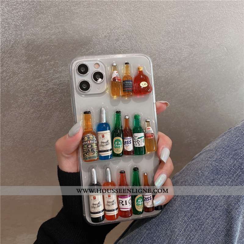 Étui iPhone 12 Pro Max Ultra Tendance Incassable Coque Créatif Net Rouge Blanche