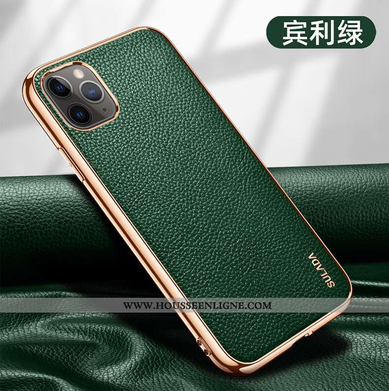 Étui iPhone 12 Pro Ultra Légère Cuir Véritable Tout Compris Luxe Noir Téléphone Portable