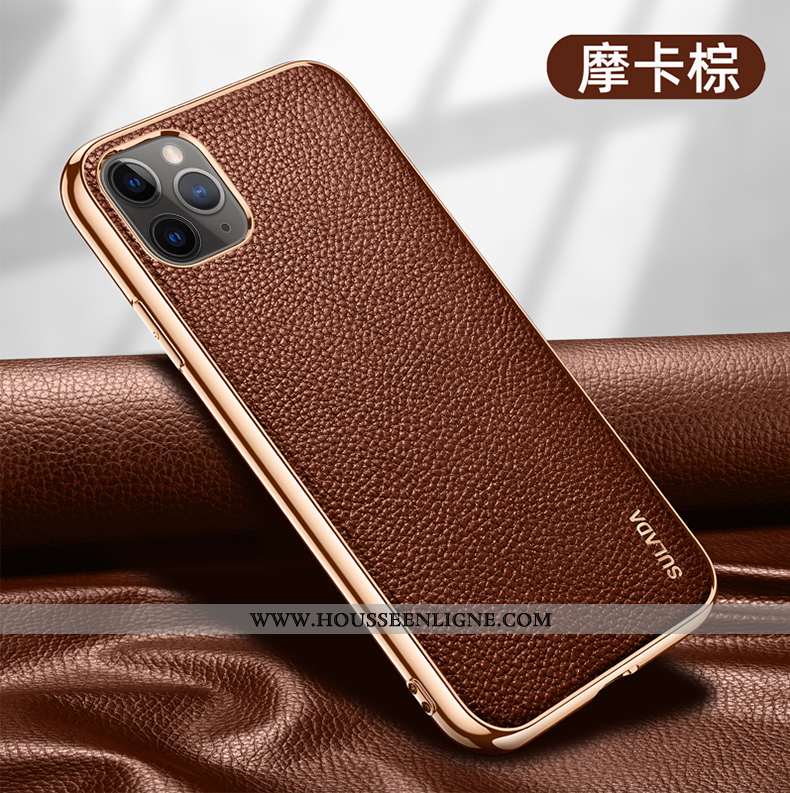 Étui iPhone 12 Pro Ultra Légère Cuir Véritable Tout Compris Luxe Noir Téléphone Portable