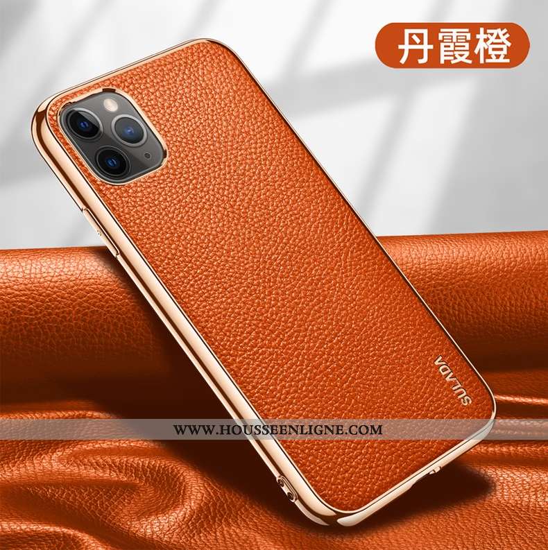 Étui iPhone 12 Pro Ultra Légère Cuir Véritable Tout Compris Luxe Noir Téléphone Portable