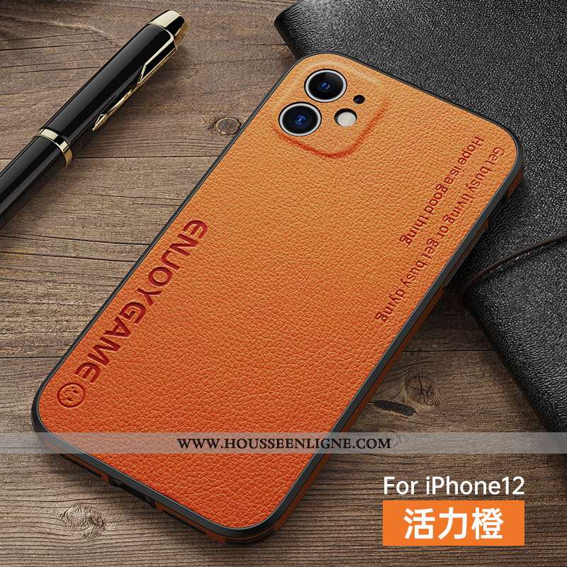 Étui iPhone 12 Protection Personnalité Incassable Tout Compris Légère Ultra Marron