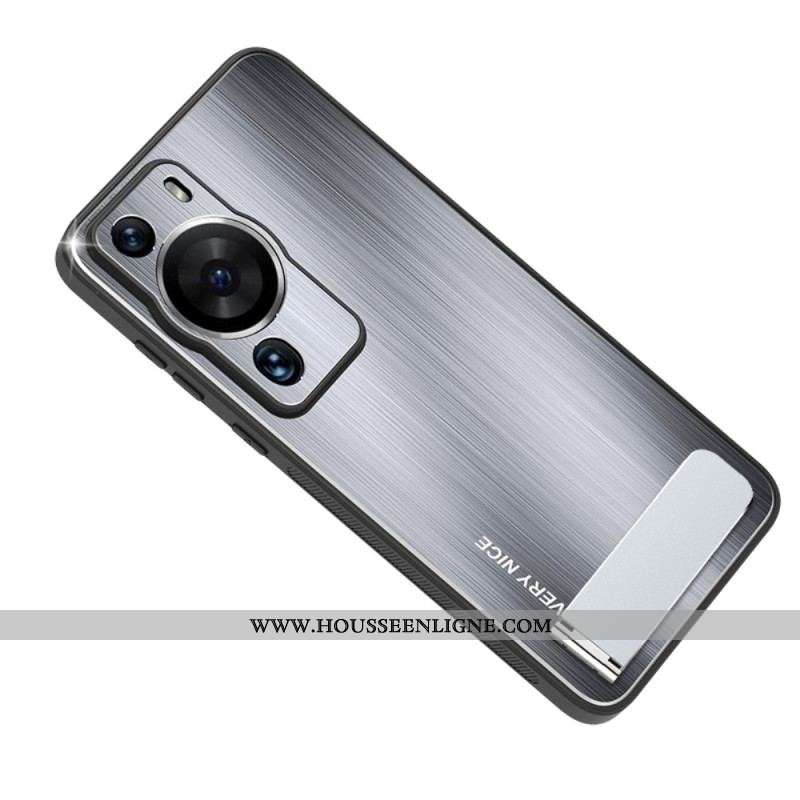 Coque Huawei P60 Pro Aluminium Brossé avec Support