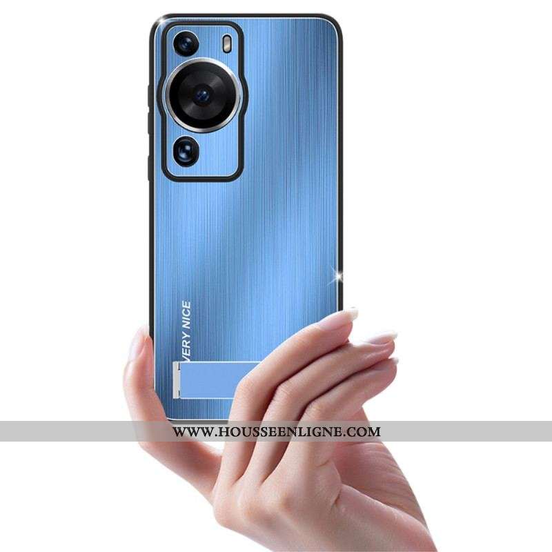 Coque Huawei P60 Pro Aluminium Brossé avec Support