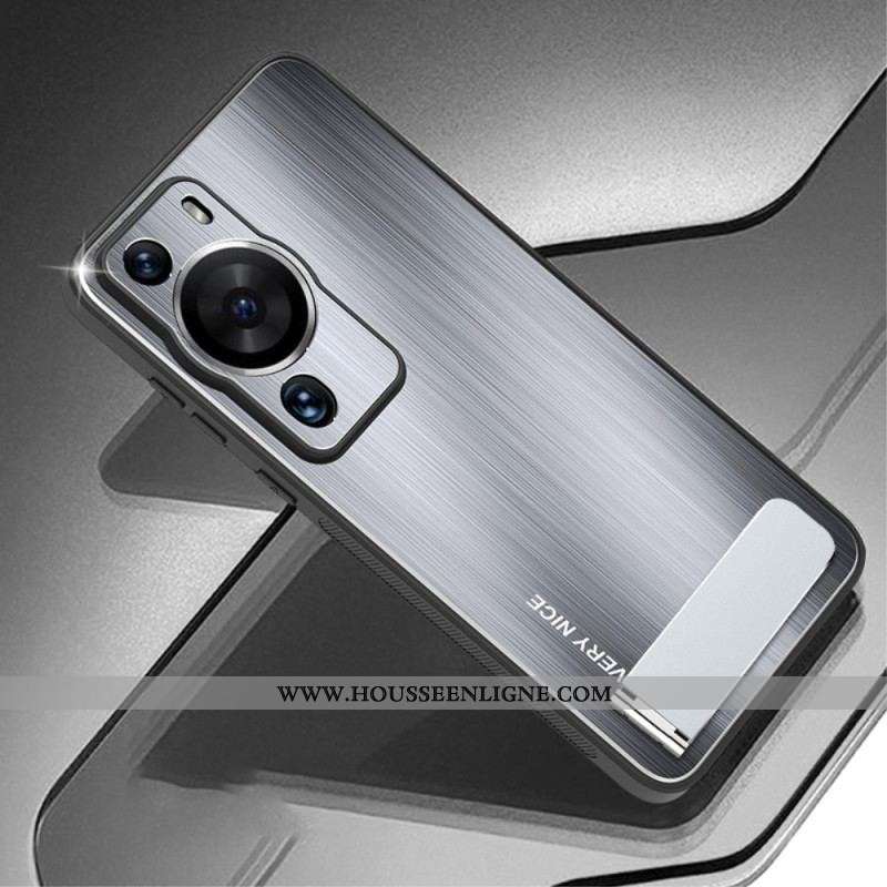 Coque Huawei P60 Pro Aluminium Brossé avec Support