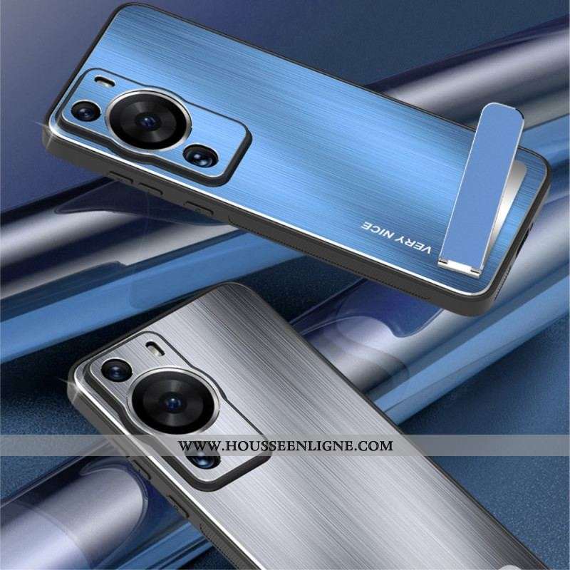 Coque Huawei P60 Pro Aluminium Brossé avec Support