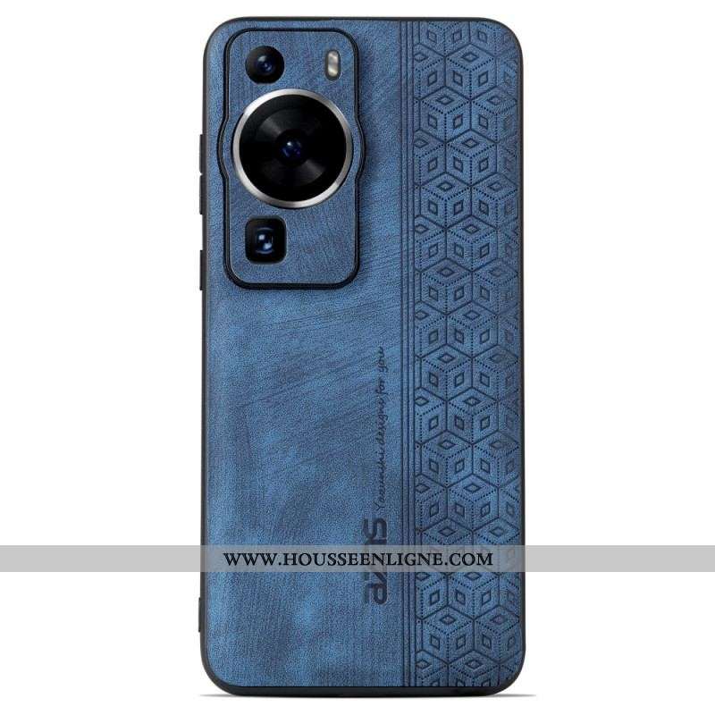 Coque Huawei P60 Pro Effet Cuir AZNS