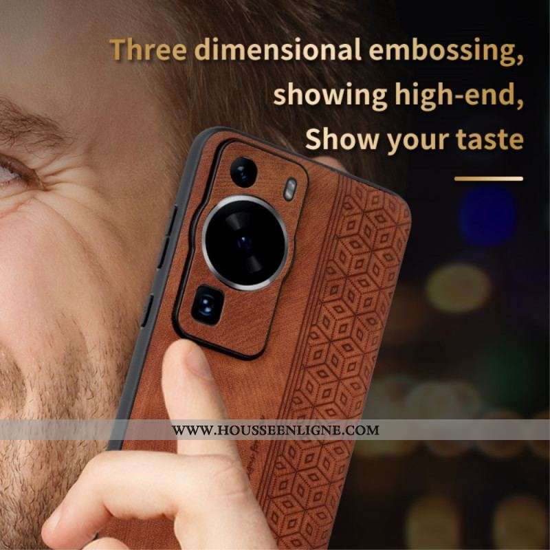 Coque Huawei P60 Pro Effet Cuir AZNS