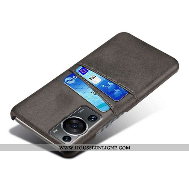 Coque Huawei P60 Pro Effet Cuir Porte-Cartes