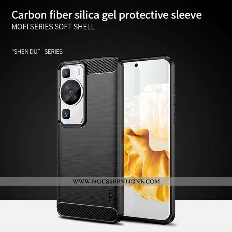 Coque Huawei P60 Pro Fibre Carbone Brossée MOFI
