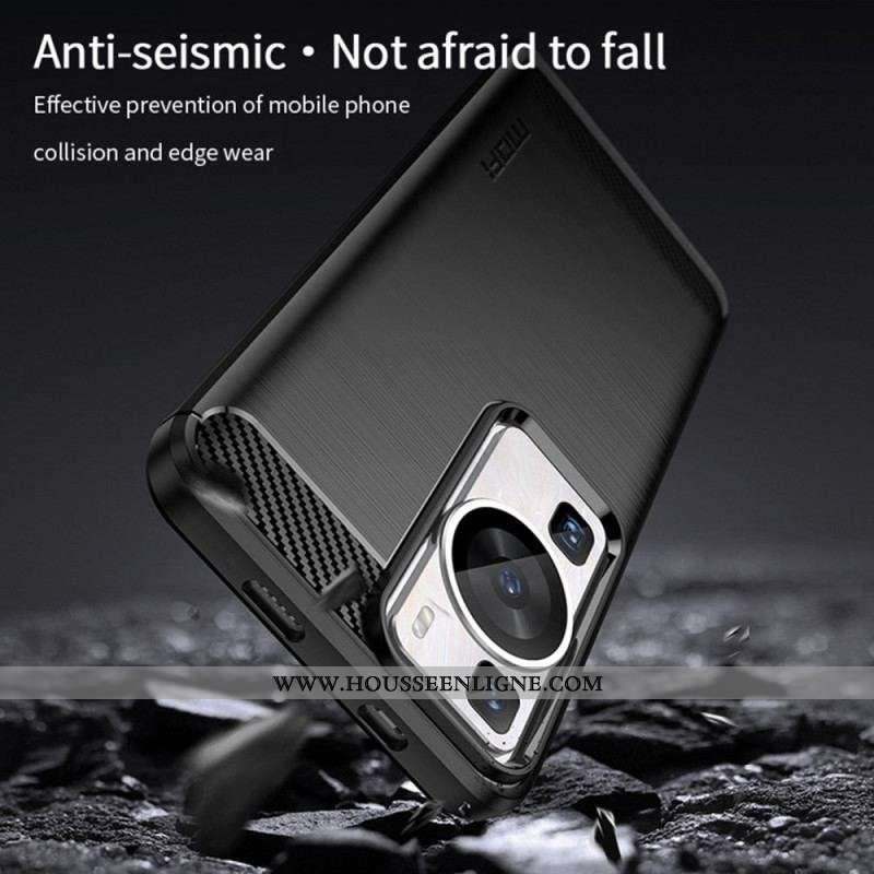 Coque Huawei P60 Pro Fibre Carbone Brossée MOFI