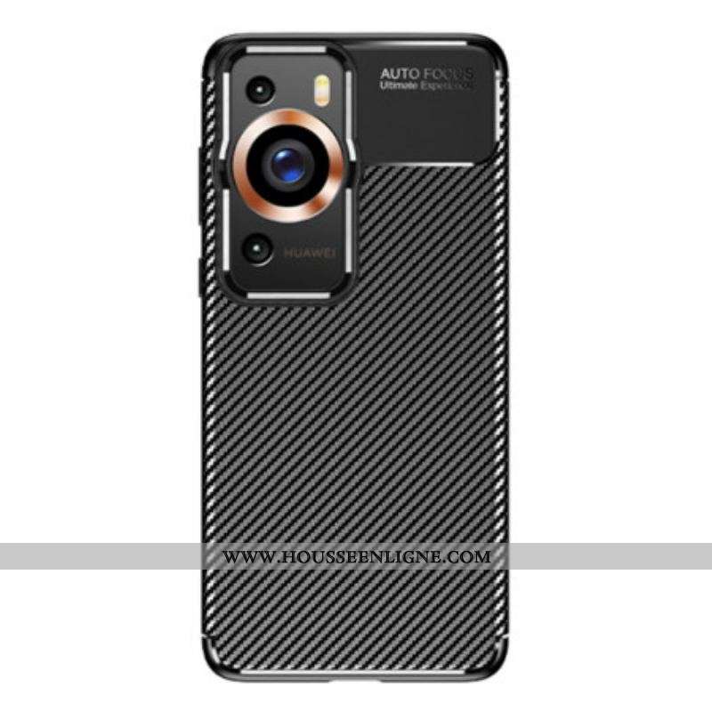 Coque Huawei P60 Pro Fibre Carbone Flexible