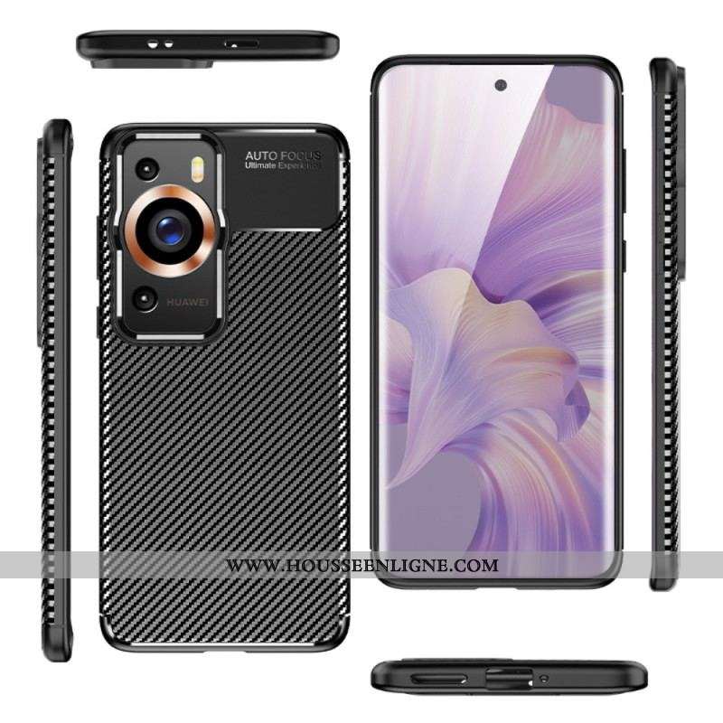 Coque Huawei P60 Pro Fibre Carbone Flexible