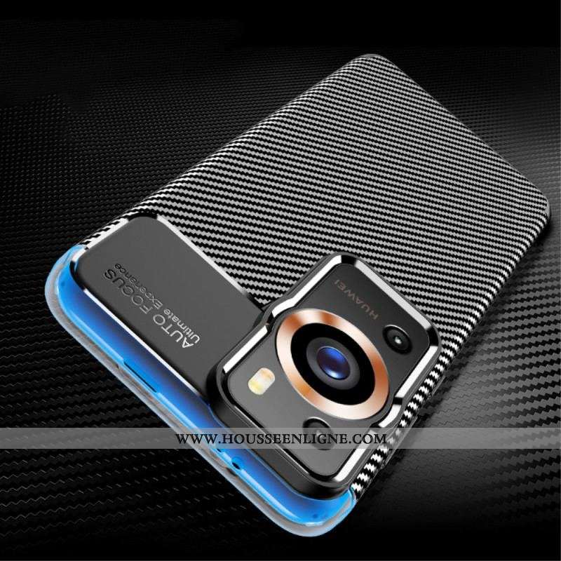 Coque Huawei P60 Pro Fibre Carbone Flexible