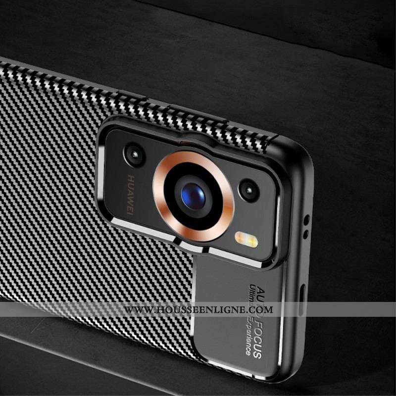 Coque Huawei P60 Pro Fibre Carbone Flexible